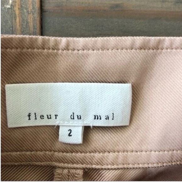 Fleur Du Mal Twill Belted Trouser Safari - Picture 9 of 9